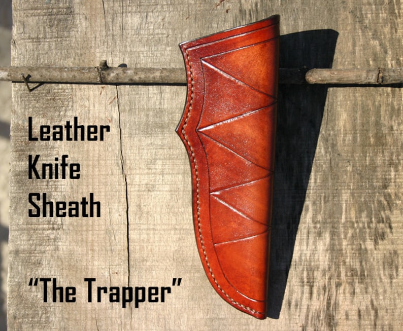 Bushcraft Leather Knife Sheath / Leather Knife Sheath for Etsy