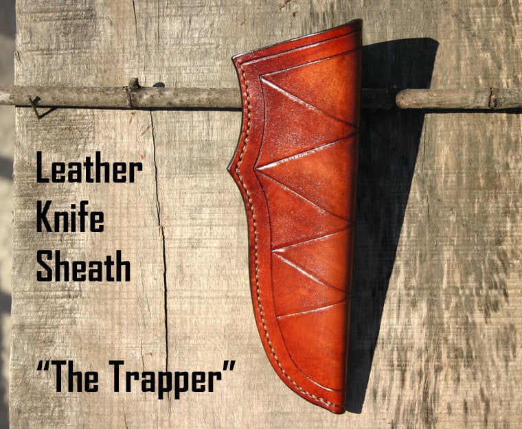 Bushcraft Leather Knife Sheath / Leather Knife Sheath For | Etsy