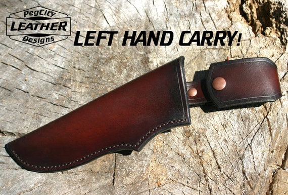 Left Handed Knife Sheath / Excellent Quality Durable Leather Knife