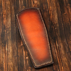 Ambidextrous Leather Knife Sheath With Stitched Belt Loop!  Quality Thick Leather Knife Sheath Can Be Worn On Either Side! Custom Sized!