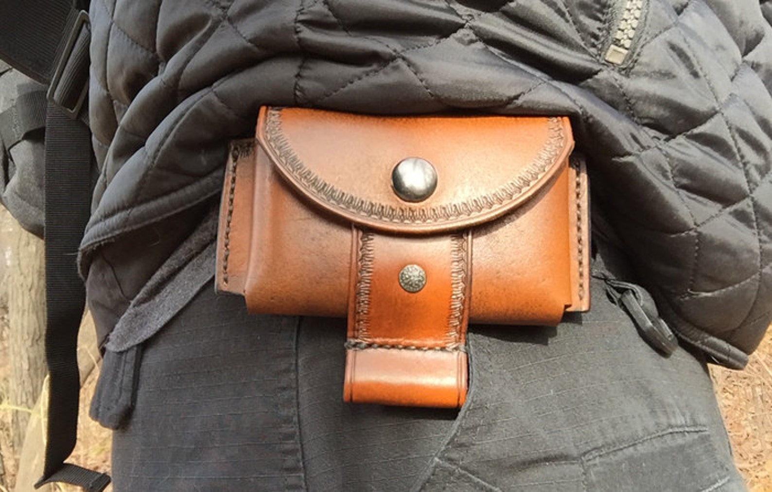 Leather Belt Pouch / Altoids Tin Pouch / Bushcraft Pouch / Etsy