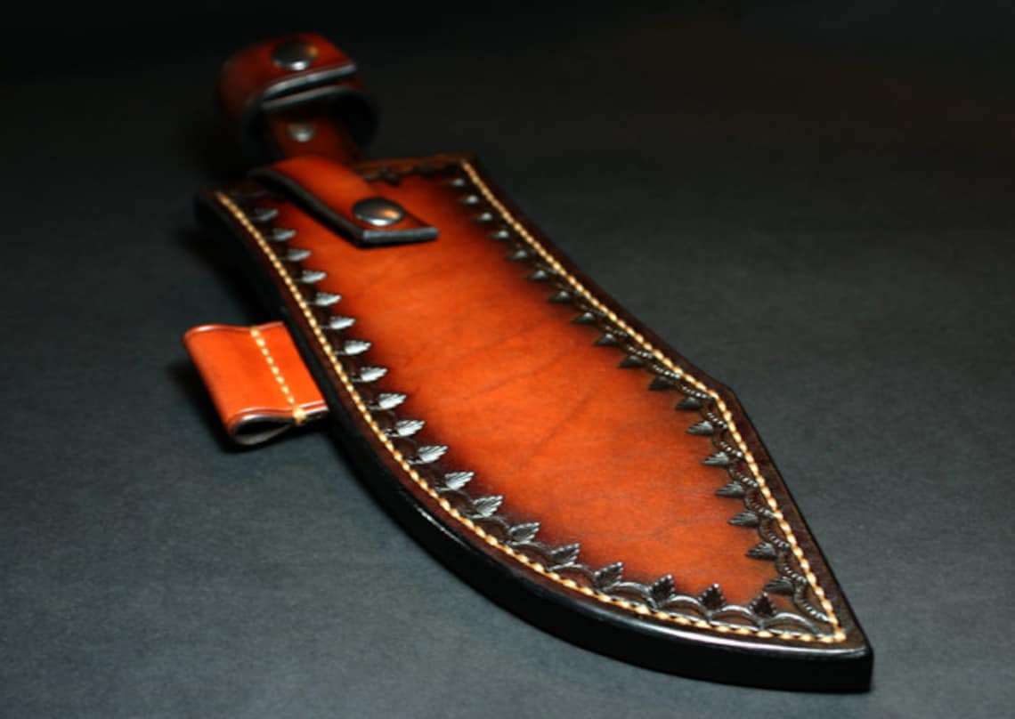 Custom Tooled Leather Knife Sheath for Condor Hudson Bay Knife ...