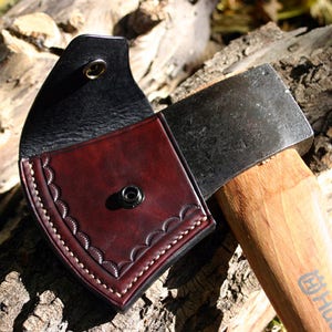 Leather Axe Sheath / Universal Fit Will Custom Size To Any Axe / Multiple Color Options HandCrafted By PegCity Leather!