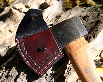 Leather Axe Sheath / Universal Fit Will Custom Size To Any Axe / Multiple Color Options HandCrafted By PegCity Leather!