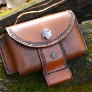 Handmade Leather Belt Pouch Bushcraft