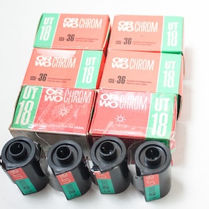 5 rolls ORWO Chrom UT18 35mm positive slide film. Reversal film. Expired film
