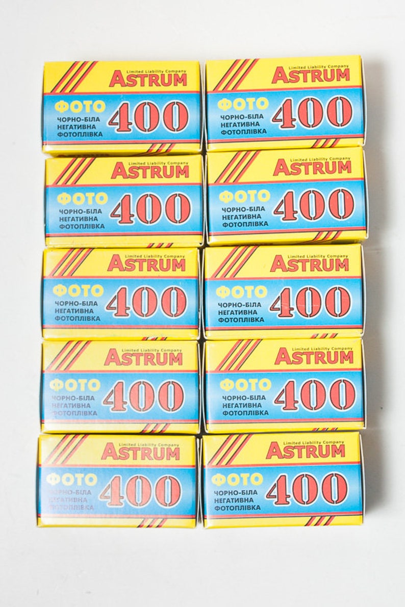 Negative film ISO 400 Svema unopened bw films. lomo 10 rolls of Astrum Foto-400 35mm black and white film