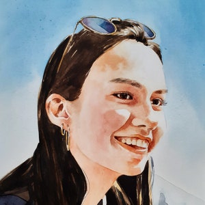 Custom Watercolor Portrait / Stylized Portrait / Water color Portrait / Personalized Watercolor Portrait by Photo / Unique Gift Idea