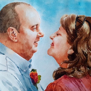 Custom Watercolor Portrait / Stylized Portrait / Water color Portrait / Personalized Watercolor Portrait by Photo / Unique Gift Idea