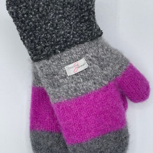 Boiled wool mittens for women/Felted wool mittens for women