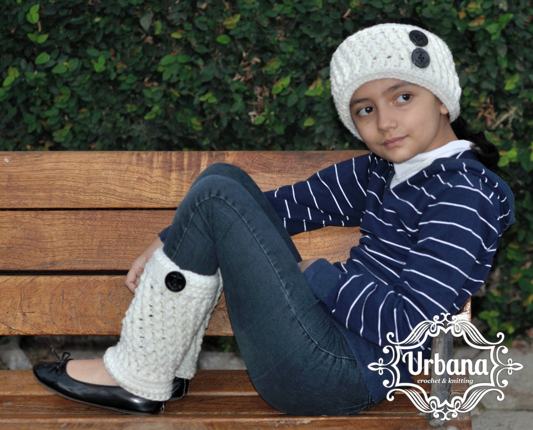 WARMERS CROCHET SET, Headband and Leg Warmers Set, Headwarmer, Crochet Pattern toddler, Child