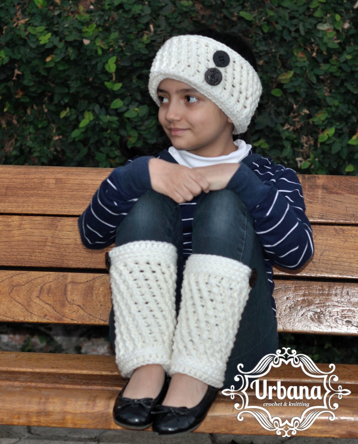 WARMERS CROCHET SET, Headband and Leg Warmers Set, Headwarmer, Crochet Pattern toddler, Child