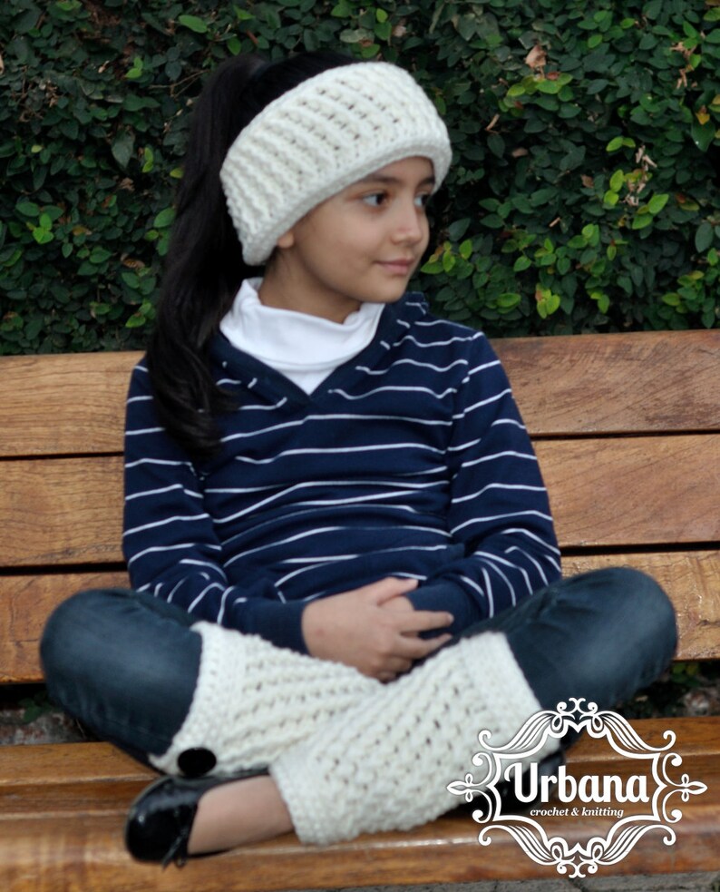 WARMERS CROCHET SET Headband and Leg Warmers Set Headwarmer Etsy