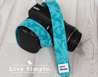 Correa para cámara Turquoise | DSLR Camera Strap | Accessories | Soft Cotton | Live Simple®