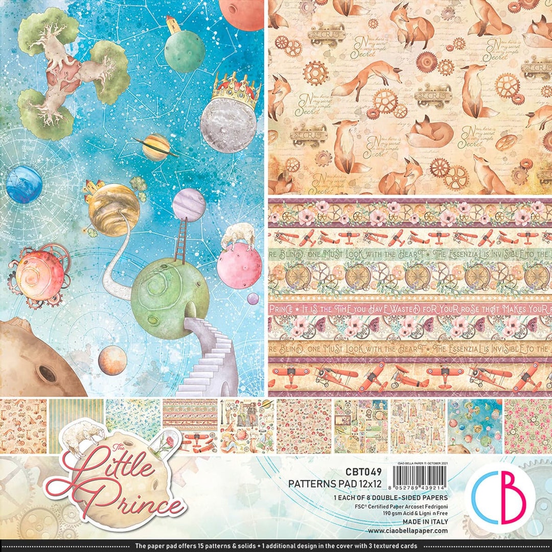 THE LITTLE PRINCE Patterns and Solids 12x12 by Ciao Bella - Etsy