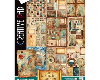 LE REPUBBLICHE MARINARE Collection A4 Scrapbooking Creative Pad by Ciao Bella