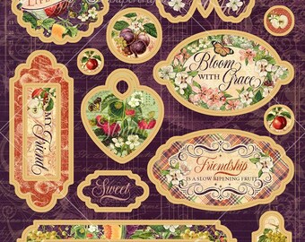 FRUIT & FLORA Chipboard by Graphic 45