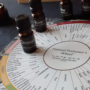 Ruota del profumiere naturale. Da usare con il libro dei profumi, il kit dei profumi, il profumo fai da te