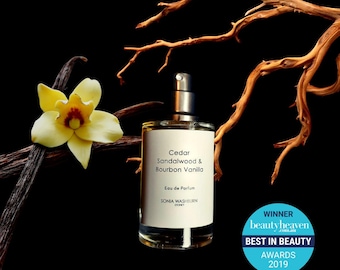 Cedar, Sandalwood & Bourbon Vanilla. Natural Perfume. 30 ml