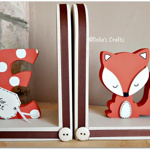 Personalised Star Bookends With Initial for Children. Etsy UK