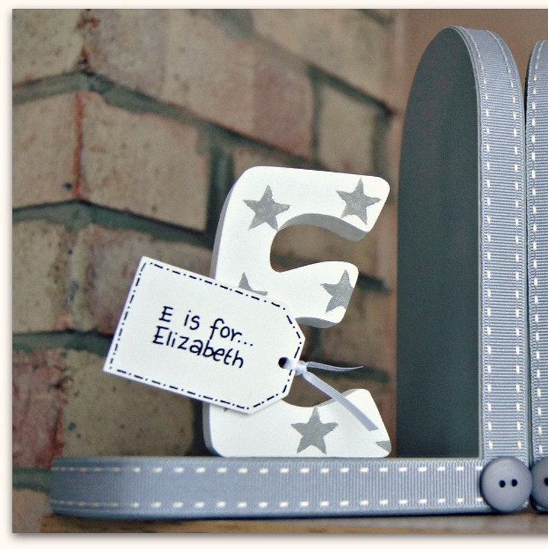  Personalised Teddy Bear Bookends with initial for children 