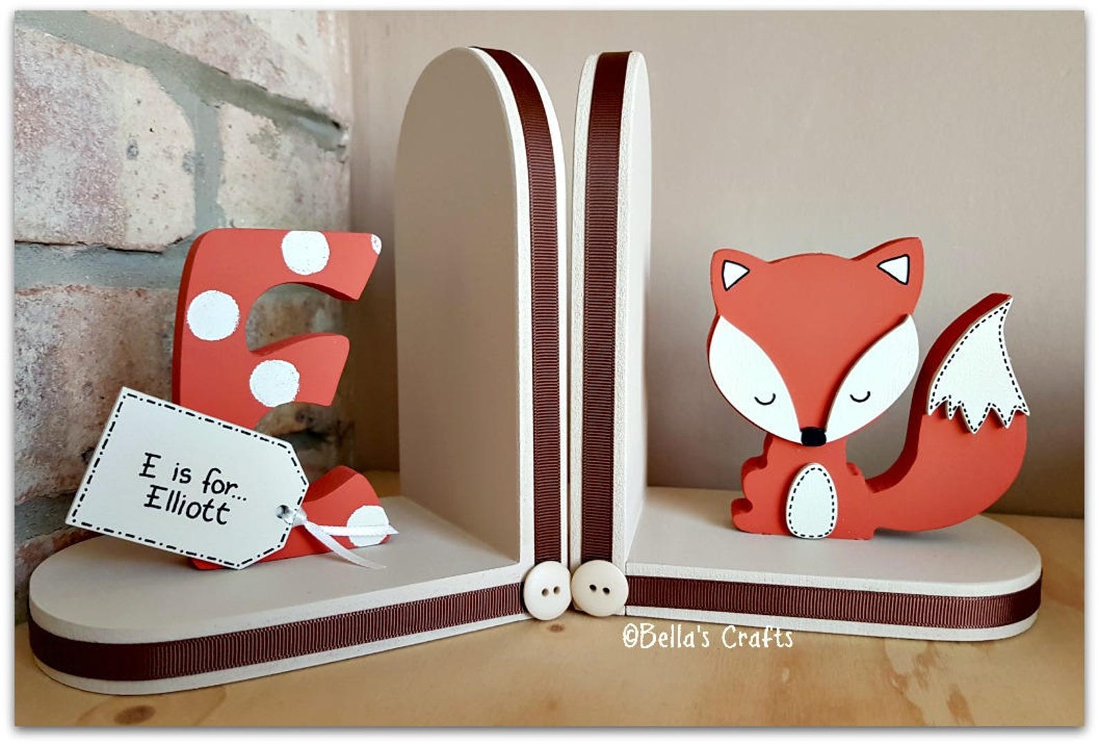 Personalised Fox Bookends for Kids Etsy UK