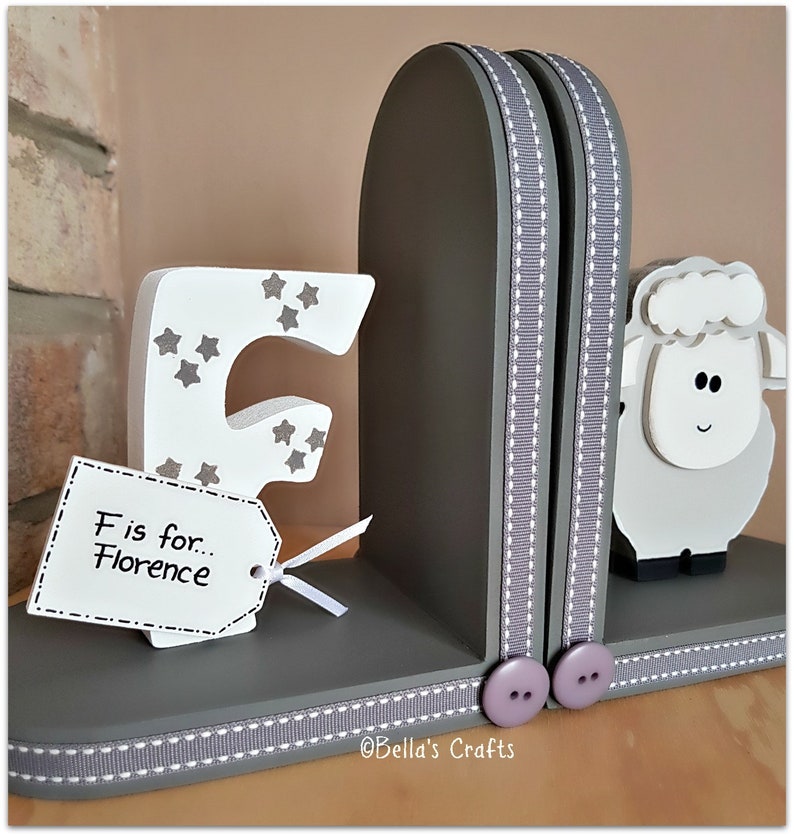 Personalised Sheep Bookends for Children Nursery Decor Lamb Etsy UK