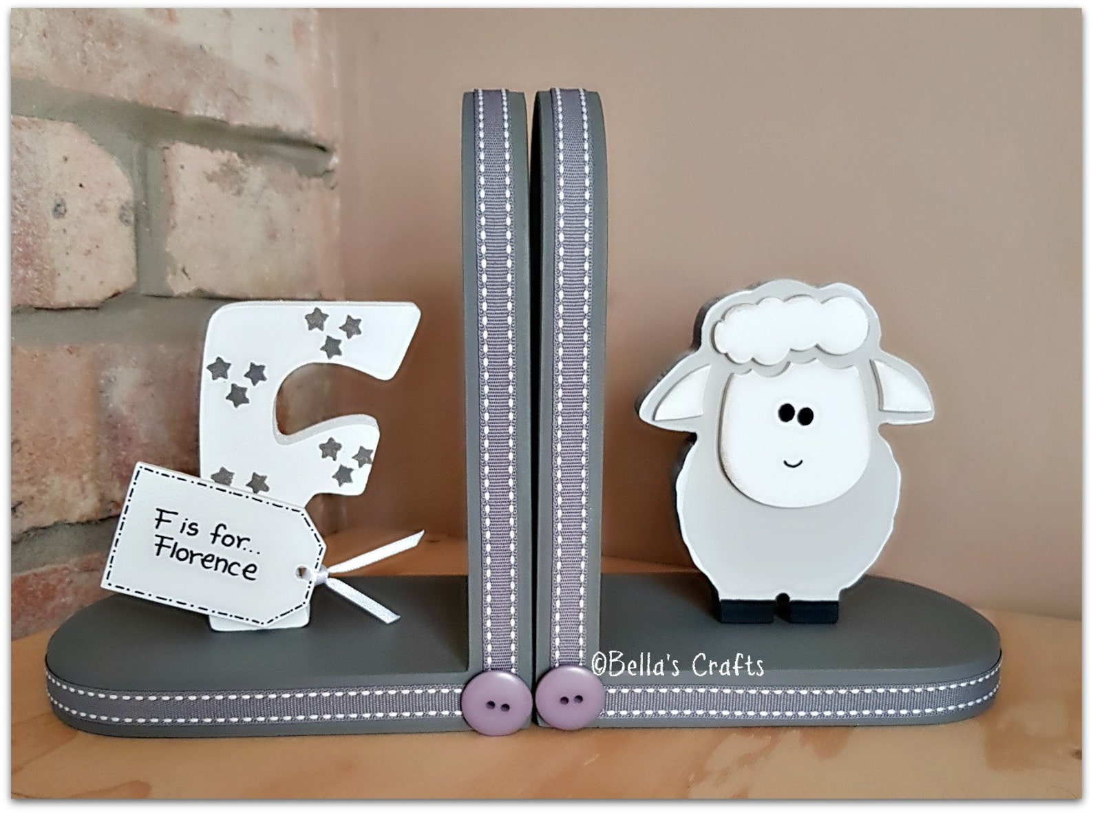 Personalised Sheep Bookends for Children Nursery Decor Lamb Etsy UK