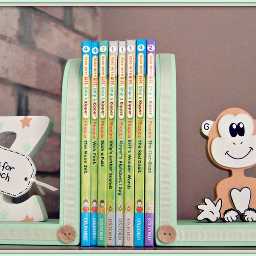 Personalised Star Bookends With Initial for Children. Etsy UK