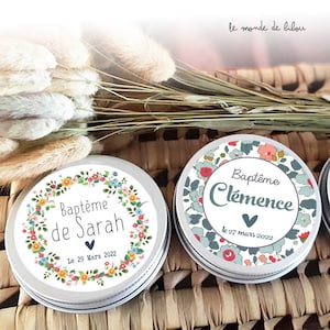 Boite à dragées personnalisée thème Couronne liberty – cadeaux invités - dragées - cadeaux Baptême Communion