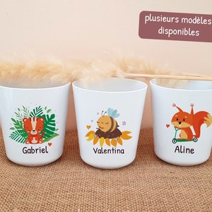 Gobelet enfant personnalisé gobelet maternelle verre enfant personnalisable gobelet plastique personnalisé gobelet prénom crèche image 3