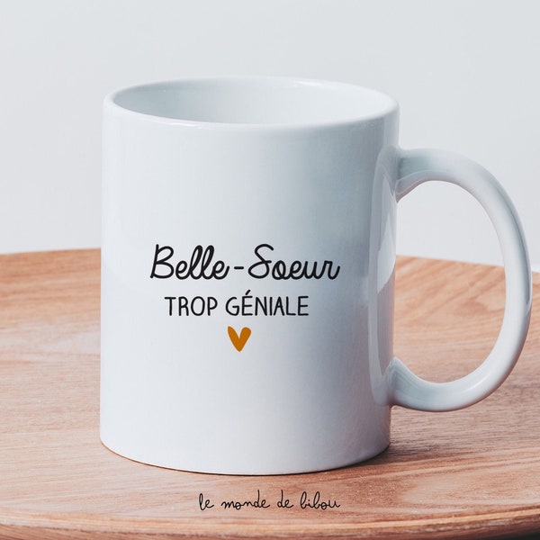 mug personnalisé belle-sœur -  cadeau belle-sœur - mug personnalisé pour toute la famille - tasse à message - vaisselle personnalisée