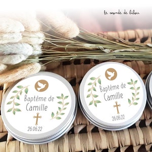 Boite à dragées personnalisée thème croix – cadeaux invités - dragées - cadeaux Baptême Communion