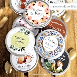 Boite à dragées personnalisée pour Baptême, Communion, Naissance - cadeaux invités - boite à bonbons personnalisable - déco Baptême