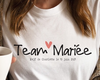 EVJF personnalisé - T-shirt team mariée - Tshirt future mariée personnalisé - sac team mariée