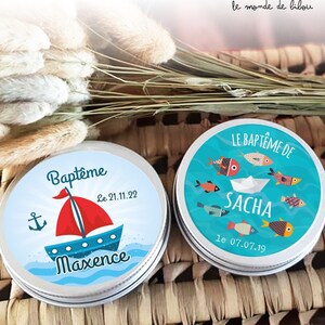 Boite à dragées personnalisée thème Marin – cadeaux invités - dragées - cadeaux Baptême