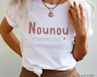 T-shirt nounou cool personnalisé - Cadeau nounou - cadeau merci nounou