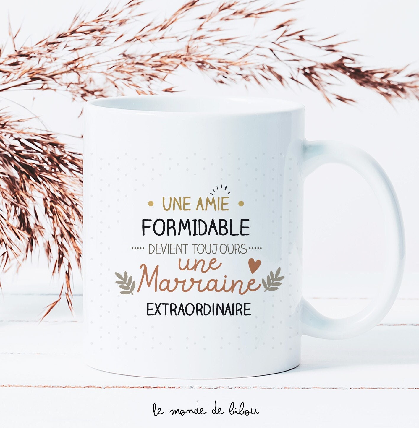 Mug Personnalisé - Ma Marraine - TESCADEAUX