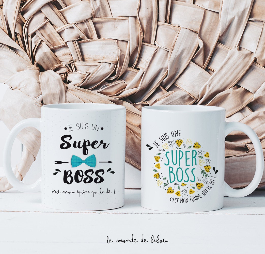 Mug Pour Un Super Boss - Cadeau Collègue Tasse Patron Personnalisé Retraite