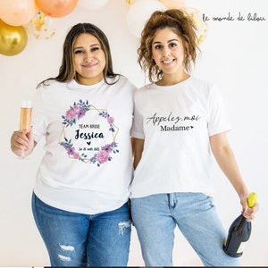 T-Shirt EVJF personnalisé Appelez moi Madame cadeau future mariée Cadeau souvenir jeune mariée Teeshirt enterrement vie de jeune fille image 3