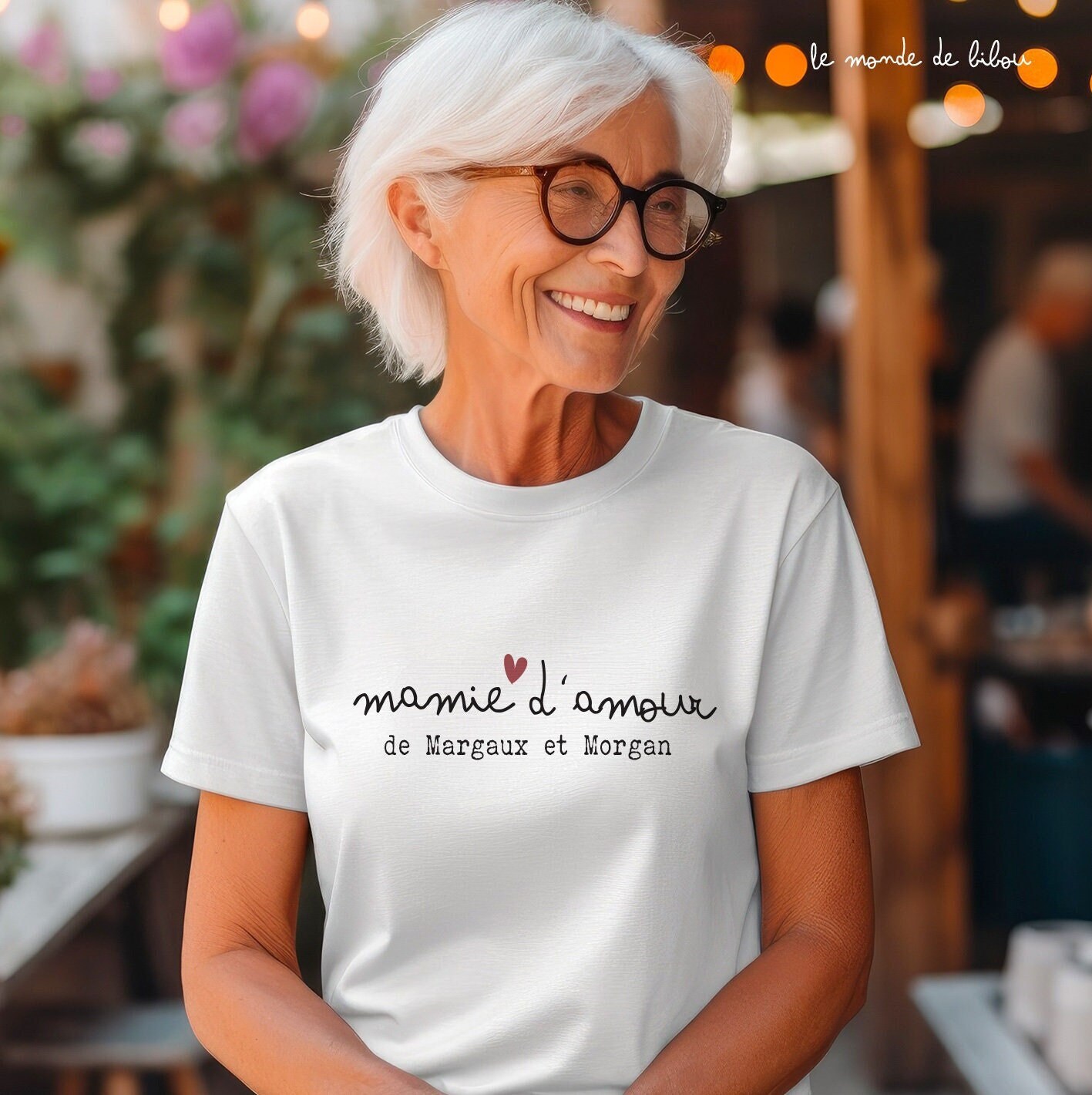T-shirt personnalisé Maman d'amour - Le Monde de Bibou
