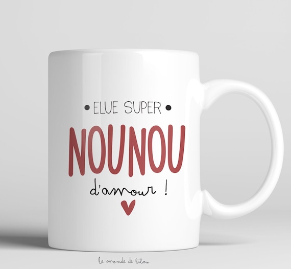Mug remerciement Nounou - Le Monde de Bibou - Cadeaux personnalisés