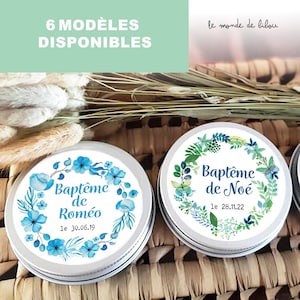 Boite à dragées personnalisée thème couronne de fleurs – cadeaux invités - dragées - cadeaux Baptême