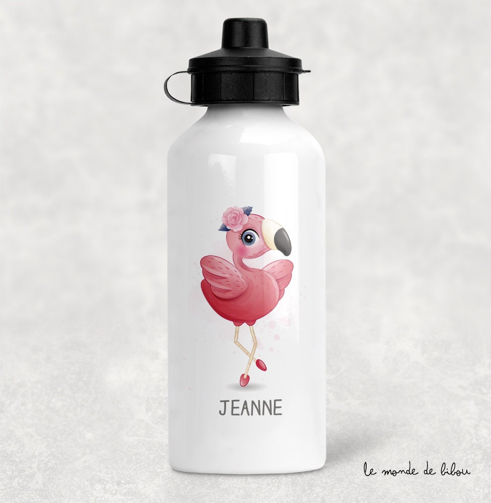 Gourde Enfant Personnalisée Flamant Rose