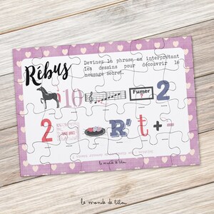 Puzzle rébus demande Témoin - annonce originale - demande demoiselle d'honneur - cadeau future témoin