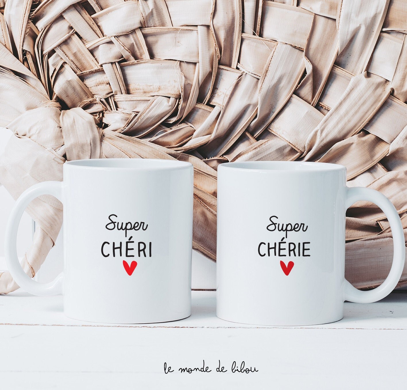 Mug Personnalisé Chéri ou Chérie | Cadeau St Valentin Amoureux Tasse Love Je T'aime Déclaration d'am
