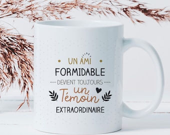 Mug personnalisé Témoin extraordinaire | Cadeau témoin | Témoin de mariage | demande témoin