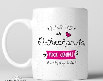 mug orthophoniste - Mug personnalisé orthophoniste | remerciement | tasse cadeau | fin de l'école