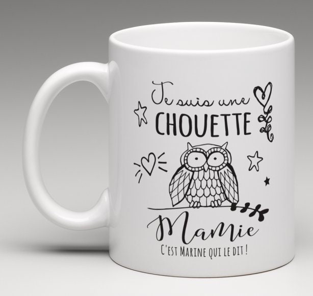 Mug Personnalisé Chouette Mamie | Mug Cadeau Fête Des Grands-Mères