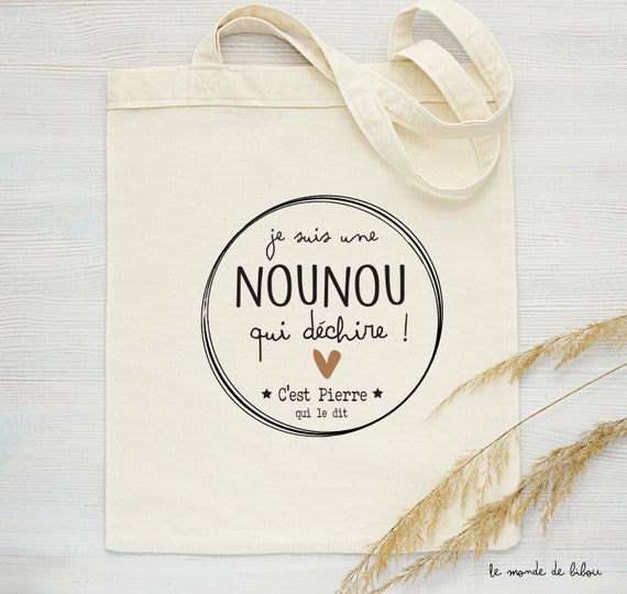 Sac tote bag cadeau nounou Nounou qui déchire sac fourre-tout cadeau  assistante maternelle fête des nounou -  France